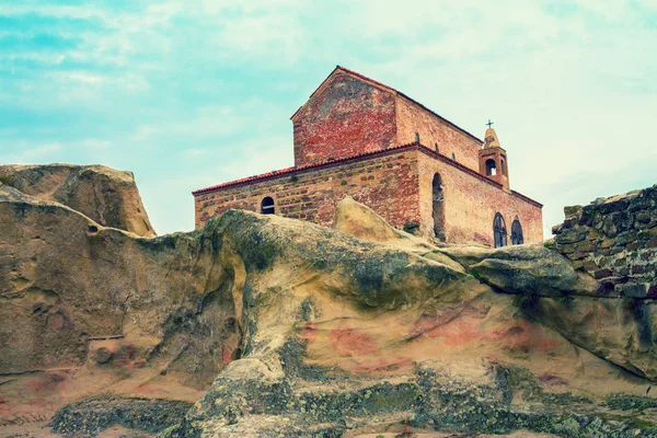 Alte Orthodoxe Kirche Der Antiken Höhlenstadt Uplistsikhe Georgia Europa — Stockfoto