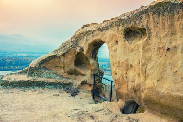 Вид Античный Пещерный Город Уплиссихе Грузия Страна Европа — стоковое фото