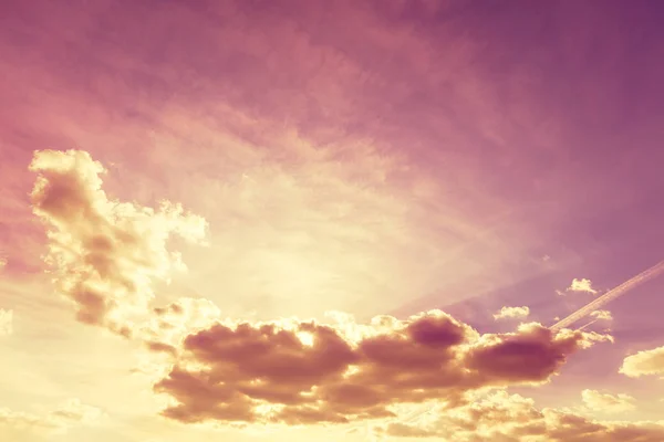 Красочное Облачное Небо Закате — стоковое фото