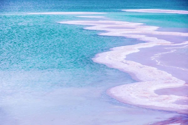 Fundo Abstrato Natureza Padrão Sal Mar Morto — Fotografia de Stock