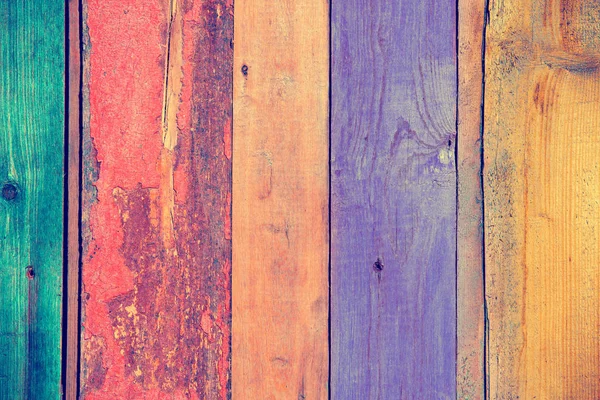 Achtergrond Van Multi Gekleurde Houten Planken — Stockfoto