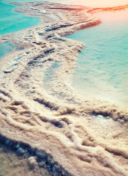 Texturen Döda Havet Salt Abstrakt Natur Bakgrund — Stockfoto