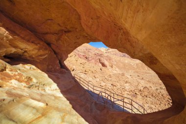 Arch in the rock. Timna Park. Israel clipart