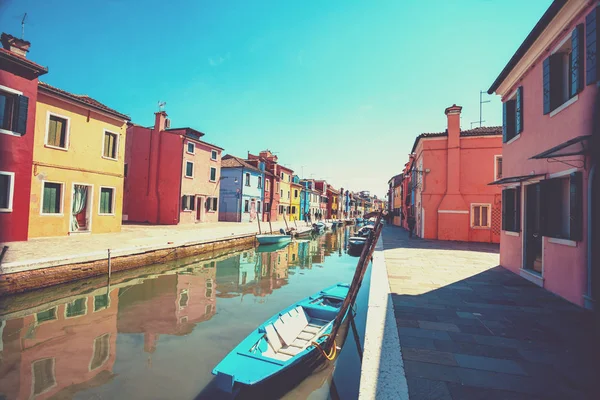 One Streets Island Burano Venice Italy — Stock Photo, Image