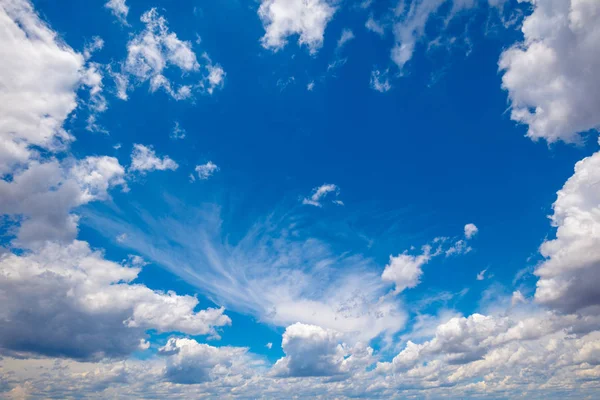 Summer Blue Cloudy Sky Backgound — Stock Photo, Image