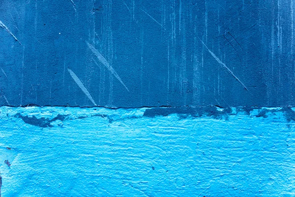 抽象蓝色被绘的混凝土粗野墙壁背景 — 图库照片