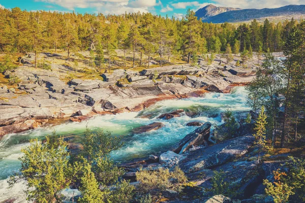 Грубе Гірської Річки Красива Природа Норвегії — стокове фото