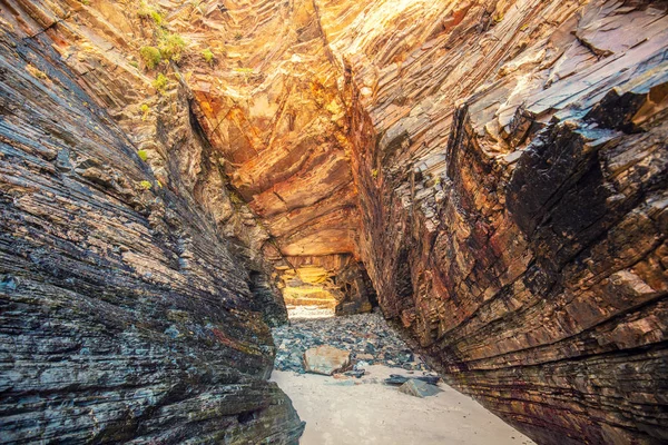 Mar Rochoso Paisagem Natural Gruta Rochosa Maré Baixa — Fotografia de Stock