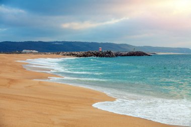 Akşamları Nazare plajı