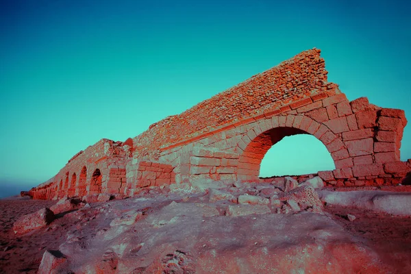 Aqeuduct Velho Cesareia Israel — Fotografia de Stock