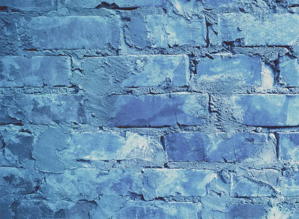 Abstract Blue Grunge Brick Wall Background — Stock Photo, Image