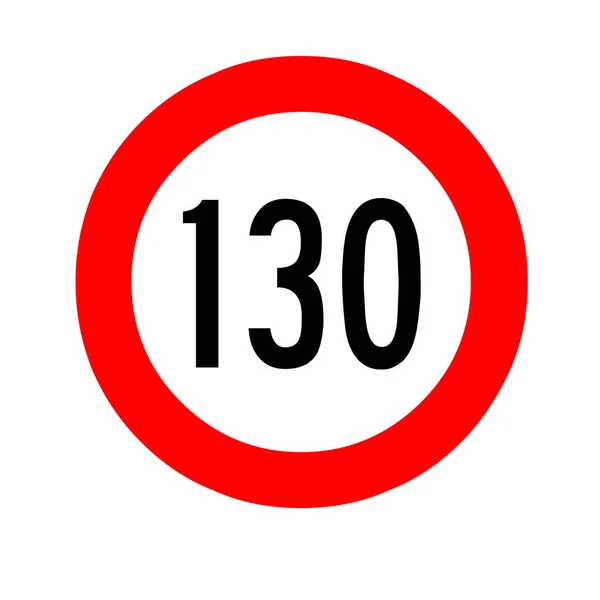 Speed Limit Traffic Sign 130 — Stock Photo, Image