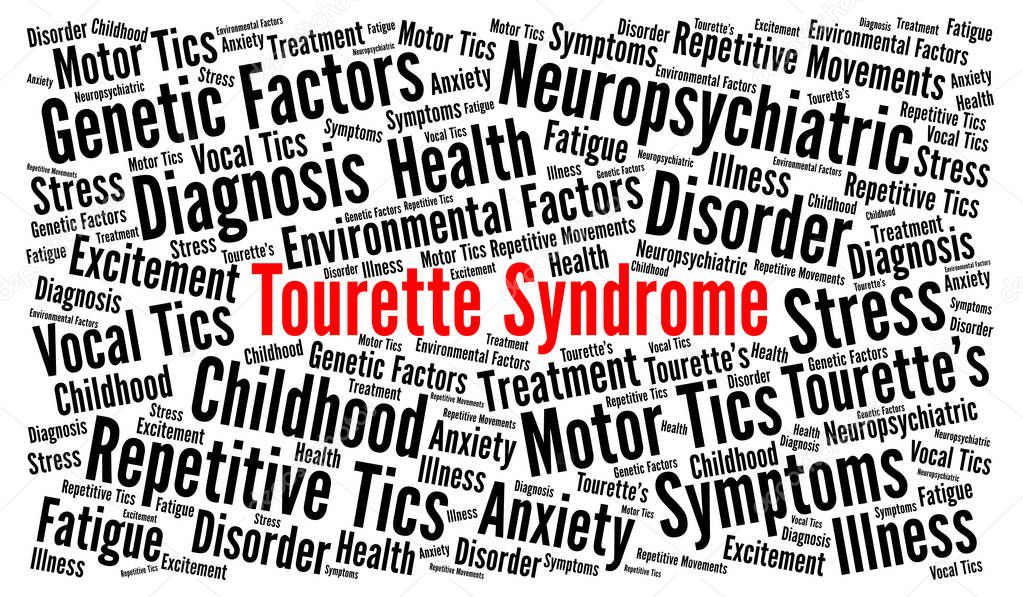 Tourette syndrome word cloud