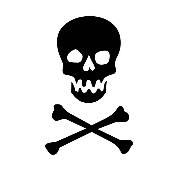 Black Skull Crossbones Illustration — Stock Photo, Image