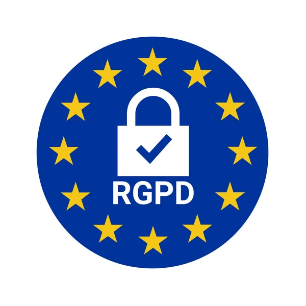 Gdpr Sign Illustration Called Rgpd French Language — Stock Photo, Image