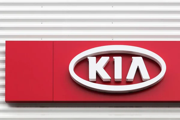 Macon Frankreich Mai 2018 Das Logo Von Kia Motors Einer — Stockfoto