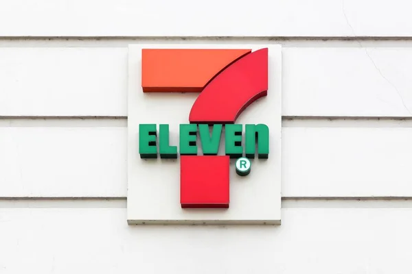 Aarhus Dänemark Juli 2017 Eleven Logo Einer Wand Eleven Ist — Stockfoto