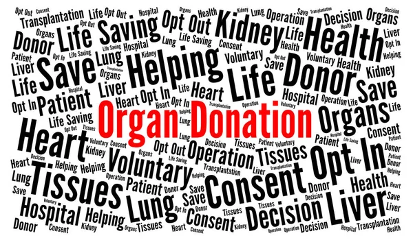 Organ Donation Word Cloud — Stock Photo, Image