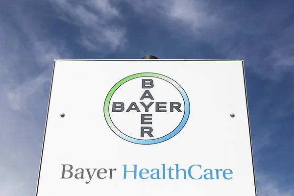 Saint Georges France June 2018 Bayer Healthcare Logo Panel Bayer — Stock Photo, Image