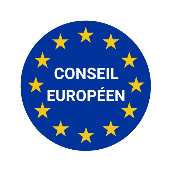 Europeiska Rådet Symbol Illustration Franska — Stockfoto