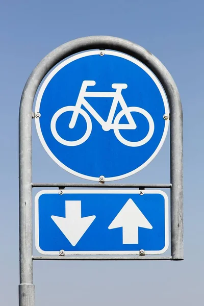 Kerékpárút Útjelző Tábla — Stock Fotó