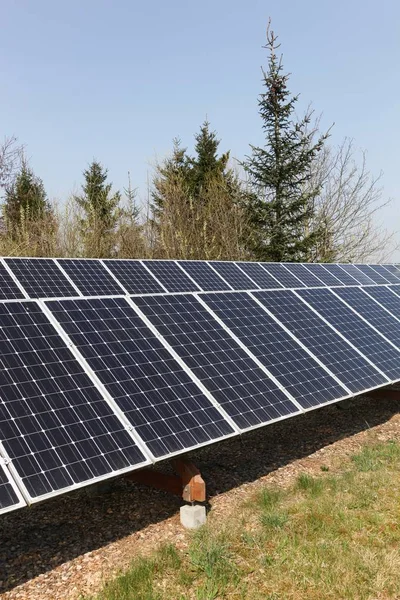 Paneles Solares Fotovoltaicos Campo —  Fotos de Stock