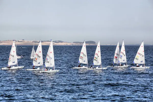 Aarhus Dinamarca Agosto 2018 Campeonato Mundial Vela Láser Radial Aarhus — Foto de Stock