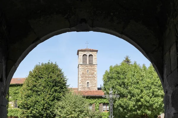 Widok Wioski Sainte Croix Jarez Francji — Zdjęcie stockowe