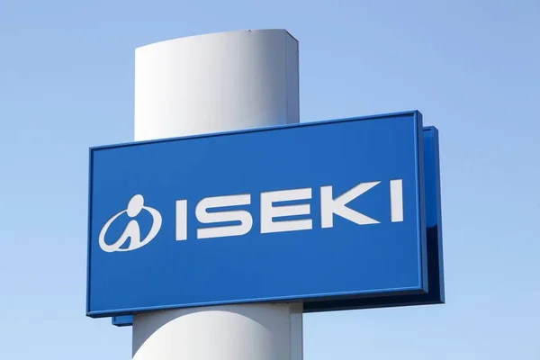 Liergues Francie Září 2018 Iseki Logo Panelu Iseki Matsuyama Tokio — Stock fotografie