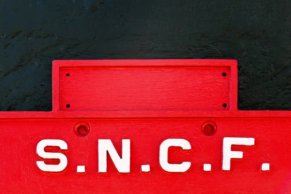 Creches France October 2017 Sncf Sign Train Sncf National Society — Stock Photo, Image