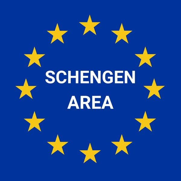 Шенгенська Зона Символ Ілюстрація — стокове фото
