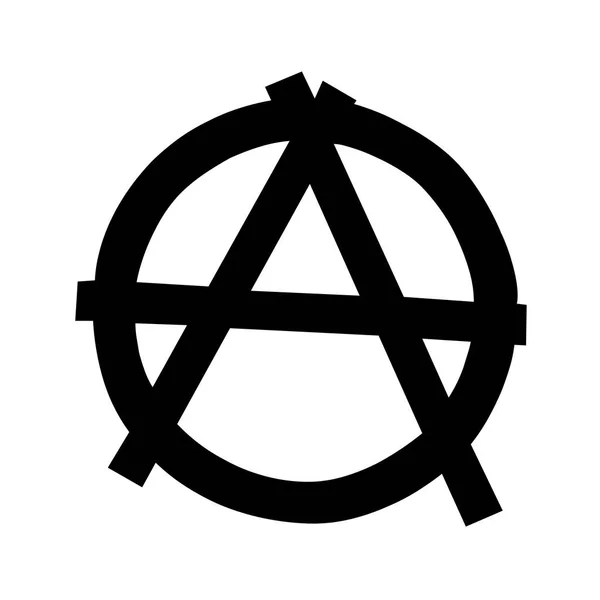Anarchy Symbool Geïsoleerd Witte Achtergrond — Stockfoto