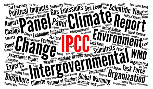 IPCC kelime bulutu illüstrasyon