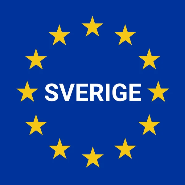 Suecia Señalización Vial Fronteriza Ilustración —  Fotos de Stock