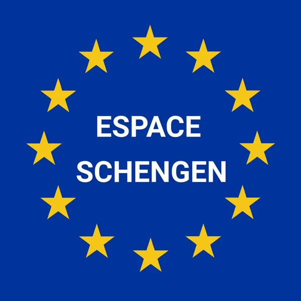 Schengen area symbol illustration in French