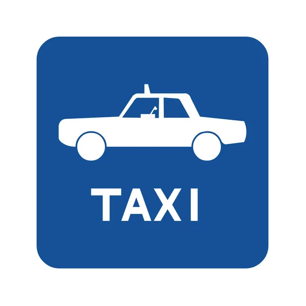 Blue Taxi Symbol Illustration — Stock Photo, Image