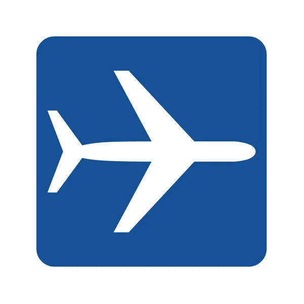 Blue Airport Symbol Illustration — Stock Photo, Image