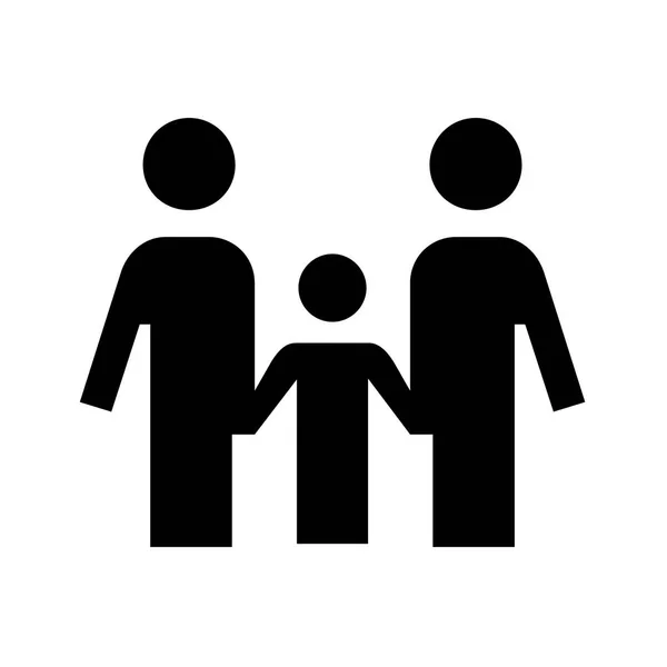 Symbol Familienillustration Mit Weißem Hintergrund — Stockfoto