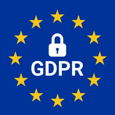 Gdpr işareti kavramı illüstrasyon