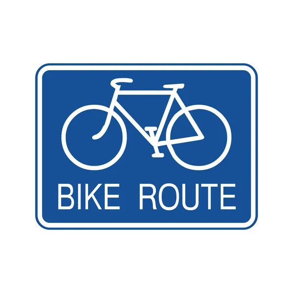 Bike Route Sign Illustration — Stock Photo, Image