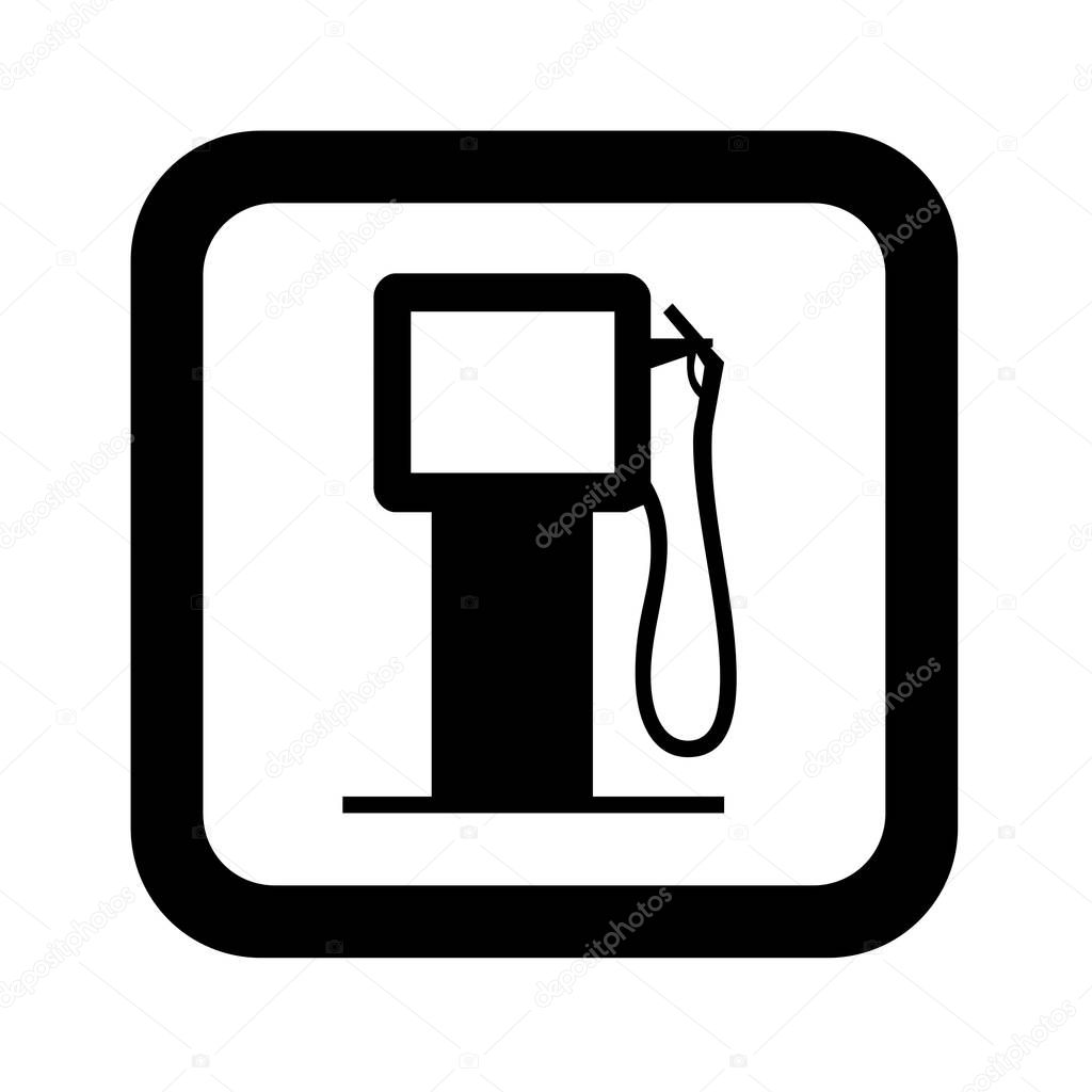 Gas station and pump symbol