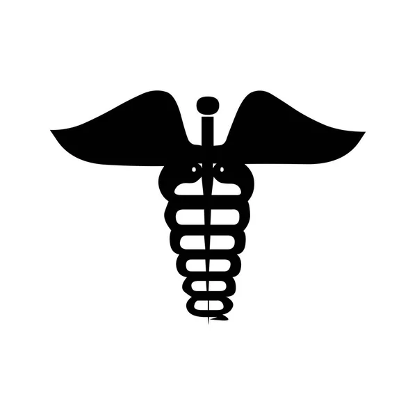 Caduceus Medicinsk Symbol Illustration — Stockfoto