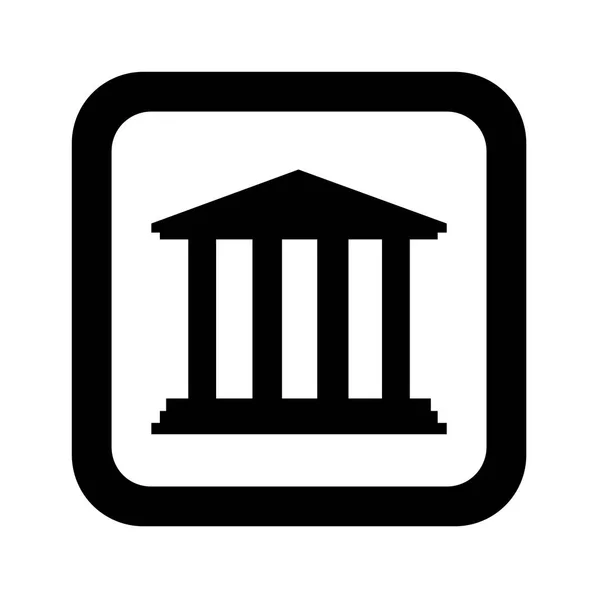 Gerichtsgebäude Symbol Piktogramm Illustration — Stockfoto