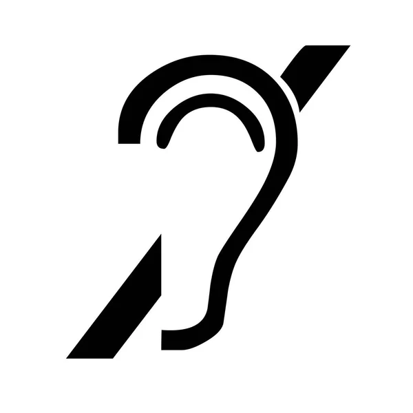 Піктограма Символу Глухоти Білому Тлі — стокове фото
