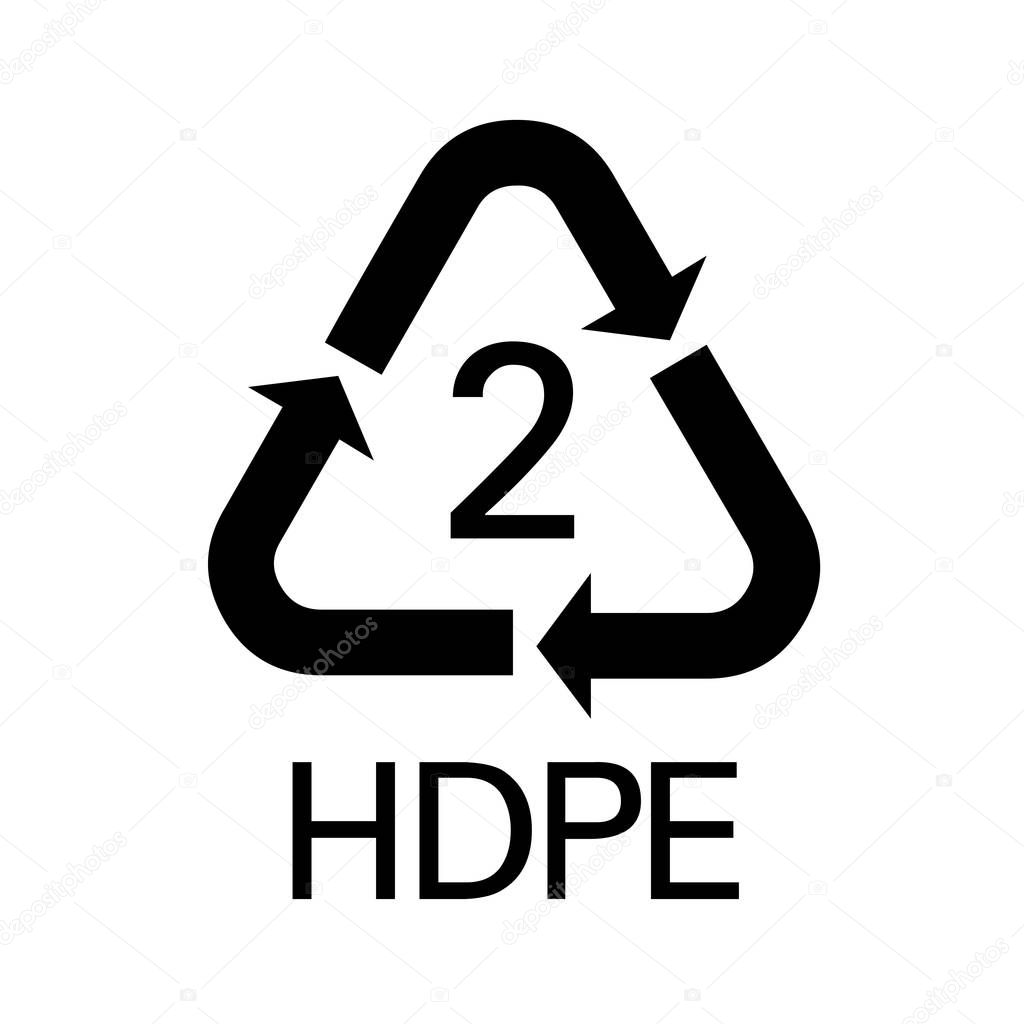 HDPE symbol icon illustration