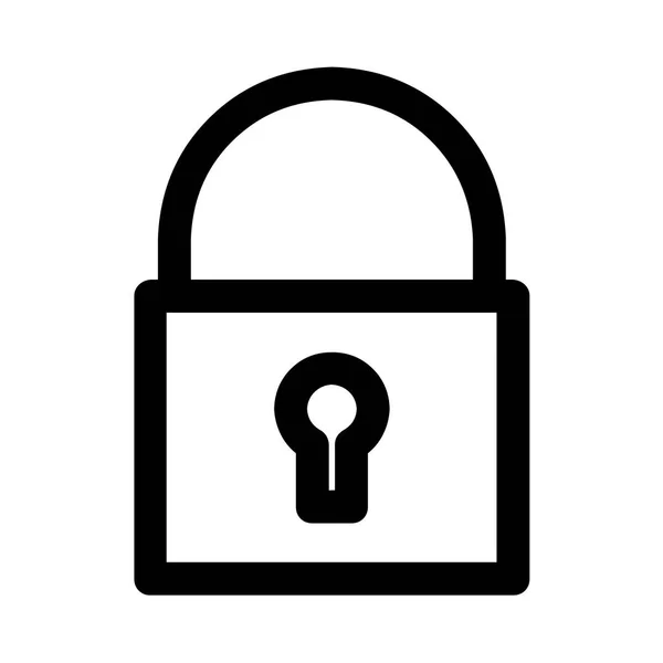 Lock Symbol Icon White Background — Stock Photo, Image