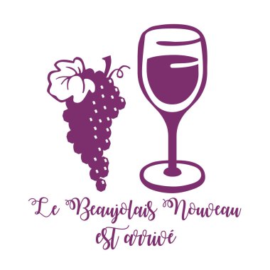 Yeni Beaujolais şarap Fransızca olarak geldi 