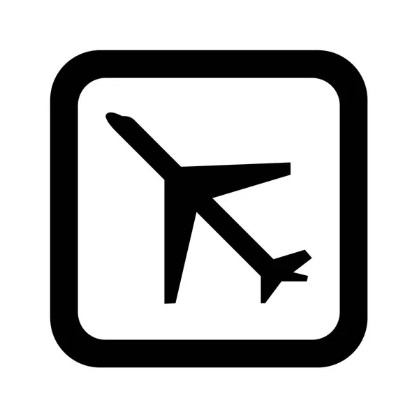 Піктограма Символу Зльоту Літака — стокове фото