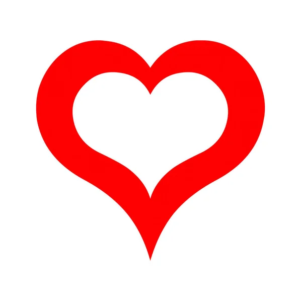 Piros Szív Szimbólum Illusztráció — Stock Fotó