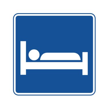 Otel yatak sembol simge